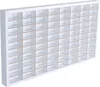 A white display case with many small compartments. Náhľad obrázku produktu