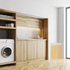 Relaxdays Eckwäschekorb Bambus, faltbare Wäschebox 60 l, Produktbild-Vorschau 2