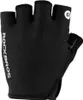A black fingerless cycling glove with a white logo on the back of the hand. Produktbild-Vorschau
