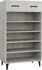 vidaXL Botník betonový šedý 60x35x105 cm odvozený dřevěný Náhled obrázku produktu 1