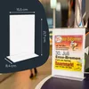 Tischaufsteller oder Menükarte aus Acryl für DIN A5 von HMF mit den Maßen 15.5 x 21.7 x 8.4 cm Produktbild-Vorschau