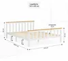 Homestyle4u Holzbett 140x200 Weiß Doppelbett Lattenrost Produktbild-Vorschau 6