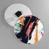 Wanduhr - Rund - Glasuhr - Abstraktion Graffiti Modern - Produktbild-Vorschau 2