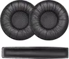 A set of black headphone ear pads and a headband pad. Produktbild-Vorschau