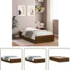 The Living Store Bettgestell mit Schubladen Braun Produktbild-Vorschau 1