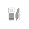 Technical drawing of a dark gray LED floodlight with dimensions shown. Produktbild-Vorschau