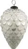 Clayre & Eef Weihnachtskugel Ø 10 cm Silberfarbig Weiß Glas Produktbild-Vorschau 1