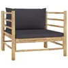 vidaXL 8-tlg. Garten-Lounge-Set mit Dunkelgrauen Kissen Produktbild-Vorschau 5