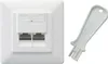 SCHWAIGER -TDU2628 532- Netzwerk Anschlussdose (UP) 2 RJ45 Produktbild-Vorschau 1