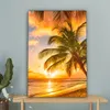 MuchoWow® - Leinwandbilder - Sonnenuntergang - Palme - Produktbild-Vorschau 4