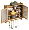 Wandschrank - 63 cm holzfarben - 3 Ablageebenen & Produktbild-Vorschau 7