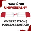 Diagram showing a universal corner sofa that can be assembled on either the left or right side. Text in Polish indicates this. Produktbild-Vorschau