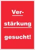 Verstärkung gesucht Schild mit Text Aushängeschild hochkant Produktbild-Vorschau 1