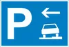 Gehweg Parkplatz mit Richtungspfeil links Schild waagerecht Produktbild-Vorschau 1