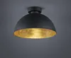 A black dome-shaped ceiling light with a gold interior is shown against a dark gray background. Anteprima dell’immagine prodotto