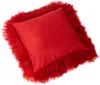 Tibetlamm Kissen Kissenbezug (ohne Inlet) JAY14 Rot 40x40cm Produktbild-Vorschau 2