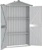 vidaXL Záhradný prístrešok šedý 116x45x175 cm Pozinkovaná Náhľad obrázku produktu 5