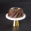 Intirilife Kuchenplatte Tortenständer mit goldenen Standfuß Produktbild-Vorschau 6