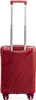 A red suitcase with a retractable handle and wheels, shown from the back. Podgląd zdjęcia produktu
