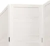 A close-up view of a white wooden room divider. Produktbild-Vorschau