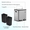 VonHaus 30L Mülleimer 2 x 15L Fächer, Edelstahl, Mit Produktbild-Vorschau 3