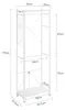 Technische Zeichnung des SoBuy Kleiderstüanders KLS21-W mit Maßen in cm: 175cm x 60,5cm x 32,5cm Produktbild-Vorschau