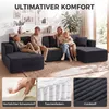 HOMCOM Modulaire U-vormige bank met slaapfunctie, 2 chaise Productafbeelding-voorbeeld 5