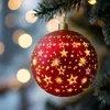 Skleněná vánoční cetka červená k zavěšení s 10 LED diodami Náhled obrázku produktu 1
