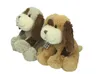 Two plush toy dogs sitting side-by-side against a white background. Produktbild-Vorschau
