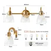 Lampada da parete a 3 luci, con diffusore in vetro Anteprima dell’immagine prodotto 5