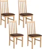 4er Set Moderne Holzstühle mit gepolstertem Sitz - Ideal Produktbild-Vorschau 1