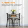 Zestaw do jadalni HOMCOM, stół z 2 krzesłami, stół kuchenny Podgląd zdjęcia produktu 5