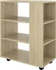 vidaXL Szafka na kółkach dąb sonoma 60x35x75 cm materiał Podgląd zdjęcia produktu 5