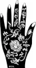 Henna Tattoo Schablone für die Linke Hand Produktbild-Vorschau 1