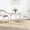vidaXL Tablero de mesa blanco, 100x50x2,5 cm, madera maciza Vista previa de la imagen del producto 2