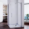 76x80x195cm NANO Glas Duschkabine Eckeinstieg Duschtür Produktbild-Vorschau 1