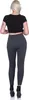 Damen Leggings Thermo Doppelripp Hoher Bund Sport Gym Produktbild-Vorschau 7