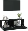 vidaXL TV-Wandschränke 2 Stk. Schwarz 100x30x30 cm Produktbild-Vorschau 9