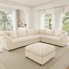 Merax XXL Modulares U-Form Sofa, L-Form Ecksofa Mit Hocker, Produktbild-Vorschau 3