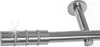 Gardinenstange mit Wandhalterung I Metall Edelstahl Look Produktbild-Vorschau 1