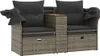 Gartensofa 2-Sitzer mit Dach und Hockern Grau Poly Rattan Produktbild-Vorschau 8