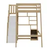 OKWISH Lit Mezzanine 90x200 cm avec Bureau et Étagères, Voir les images du produit 5