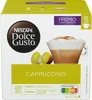 A box of Nescafé Dolce Gusto Cappuccino coffee pods. Voir les images du produit