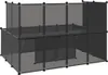 vidaXL Klec pro malá zvířata černá 143x107x93 cm PP a ocel Náhled obrázku produktu 5