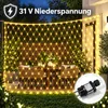 3X2m 200 LED Lichterkette Lichternetz Gelb Lichtervorhang 8 Produktbild-Vorschau 3