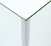 Close-up of a shower enclosure corner with glass panels and aluminum profile. Produktbild-Vorschau