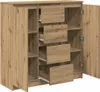 vidaXL Sideboard mit Schubladen Artisan-Eiche 100,5x35x98,5 Produktbild-Vorschau 5