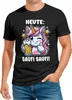 Herren T-Shirt Alkohol Bier EinhornPartyshirt Feiern Produktbild-Vorschau 1