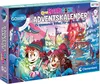 The image shows the front of a game box for an 'Escape Game Adventskalender' by Clementoni, featuring cartoon characters and a winter scene. Anteprima dell’immagine prodotto