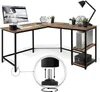 MIADOMODO Psací stůl 138 x 138 x 76 cm, hnědá/černá Náhled obrázku produktu 8